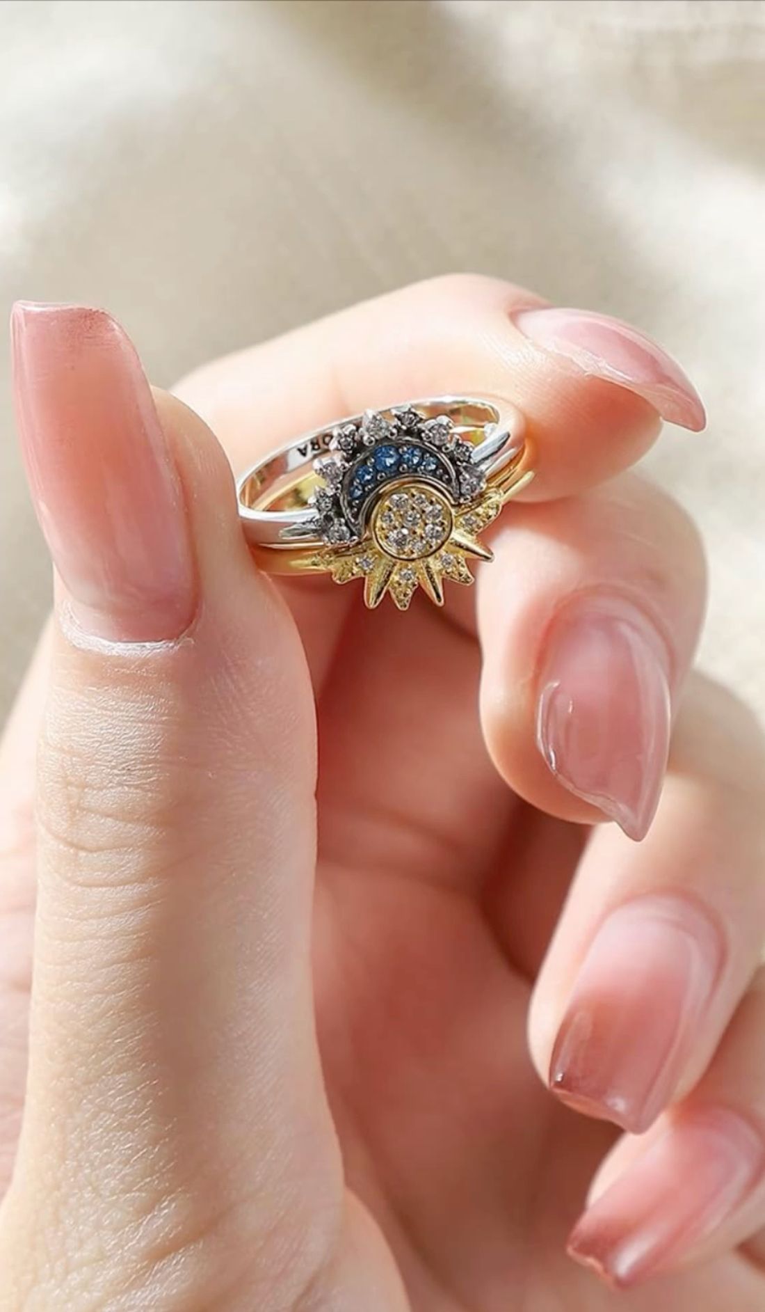 Solis and Luna Celestial Matching Rings
